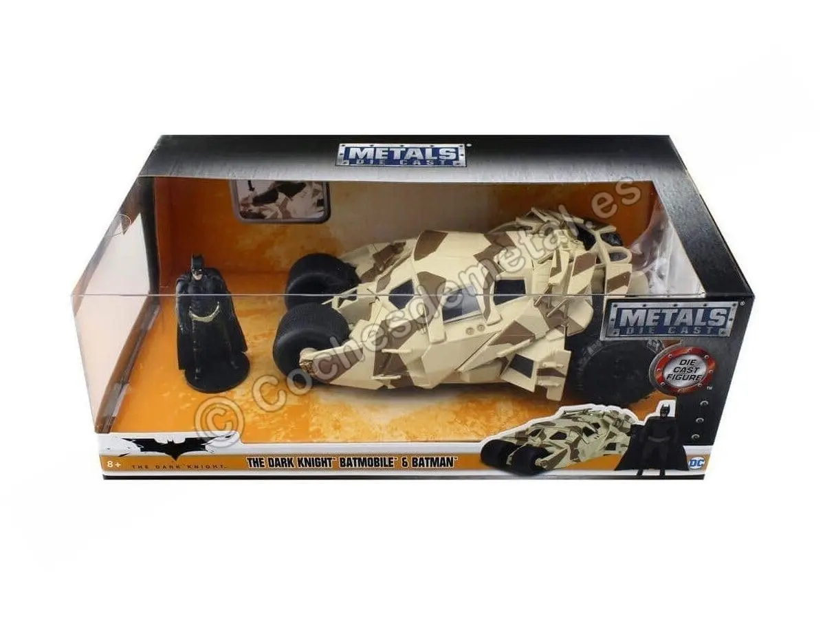 Jada Toys 1:24 2008 Dark Knight Camouflage Batmobile Die-cast Car with 2.75" Batman Figure | ASTM-Tested - view 6