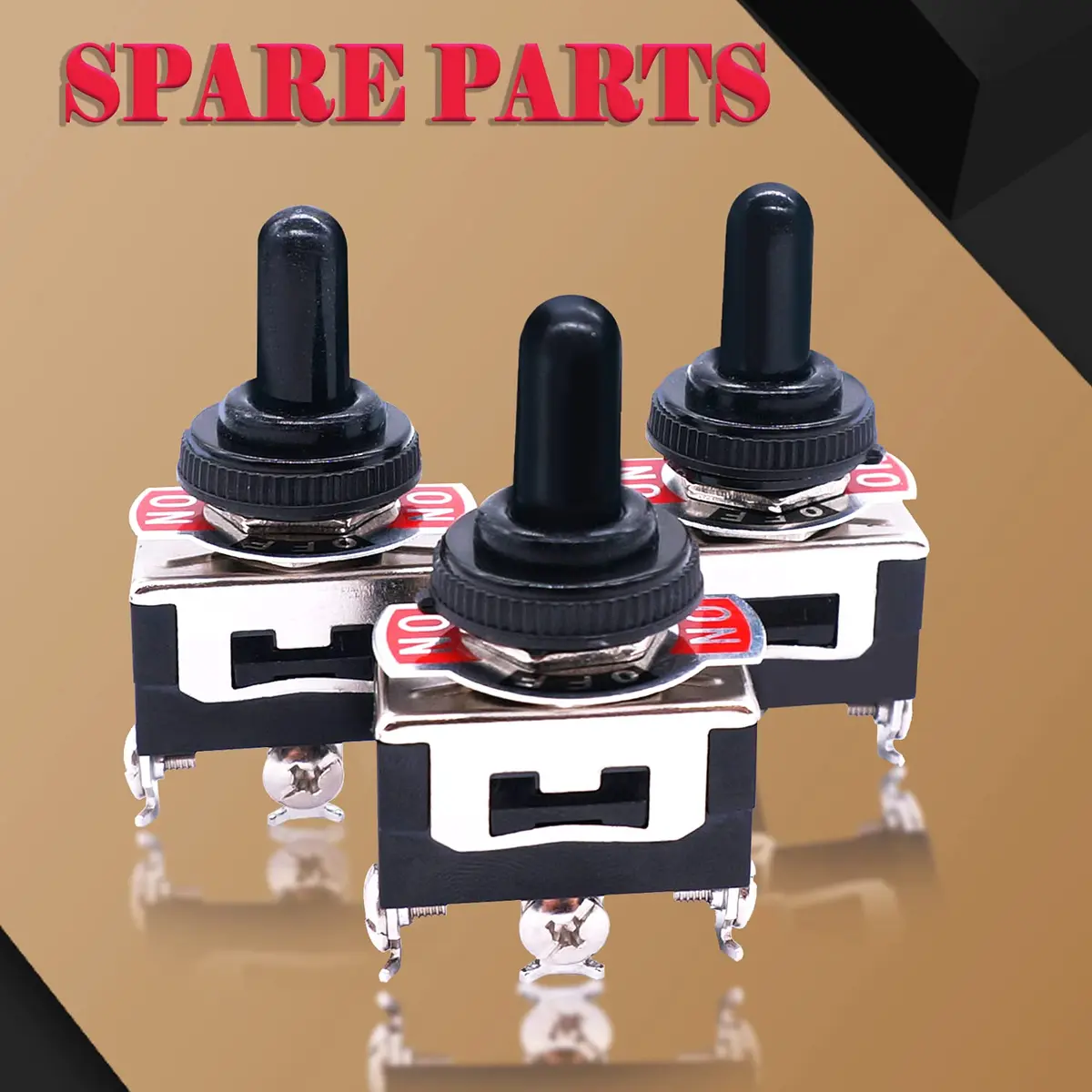 Twidec Heavy Duty Rocker Momentary Toggle Switch 16A 250V AC SPDT 3 Pin Waterproof Waterproof Boot Cap Cover - view 4