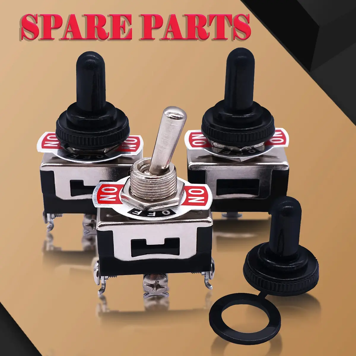 Twidec Heavy Duty SPDT Toggle Switch 16A 250V AC 3-Pin ON/Off/ON with Waterproof Cover (3-Pack) - view 3