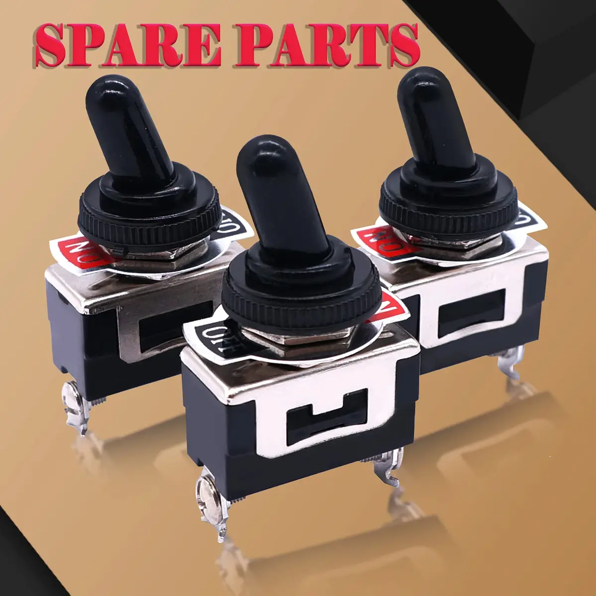 Twidec Heavy Duty SPST Toggle Switch 16A 250V AC (2-Pin, Black) | Waterproof Boot Cap Included - view 4