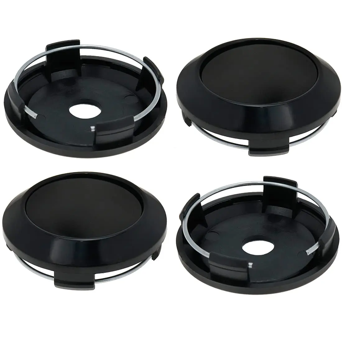 AUTUT Black Wheel Center Caps 64mm (2.51") Outer Diameter | Protects Hubs & Bolts - main product image
