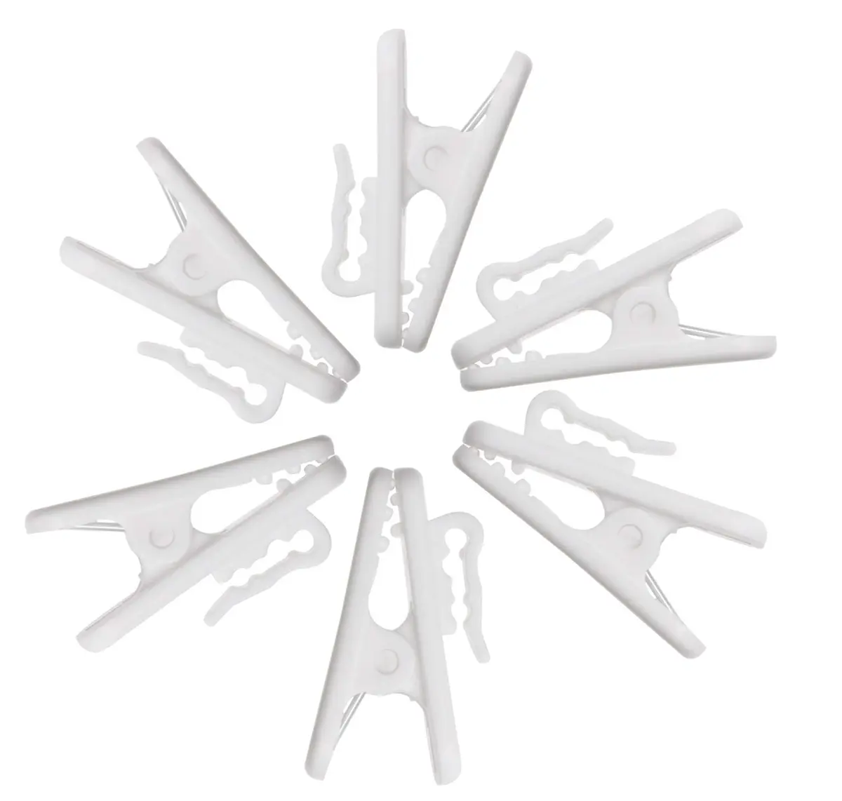 Mini Skater 6Pcs White Earphone Wire Clips | 1 Inch Length, 1.5mm Wire Diameter - main product image