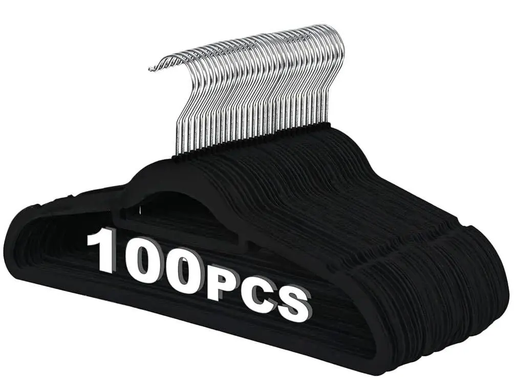 ZENY Velvet Hangers 100 Pack for Suits, Coats, Dresses | Space Saving & Non Slip - view 8