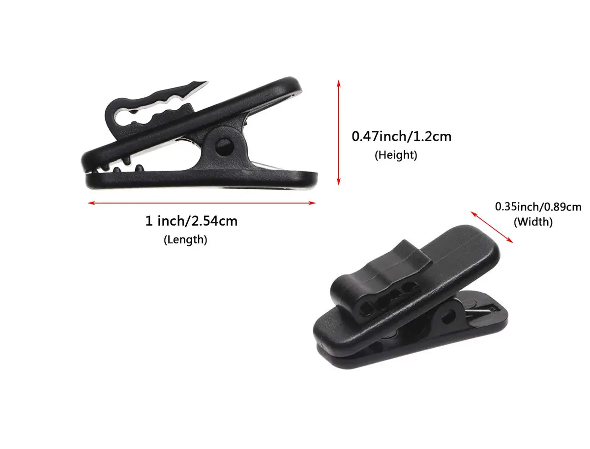 Mini Skater Black Earphone Wire Clips 6Pcs | Tangle Free Cord Management for 1.5mm Round Wires - view 2