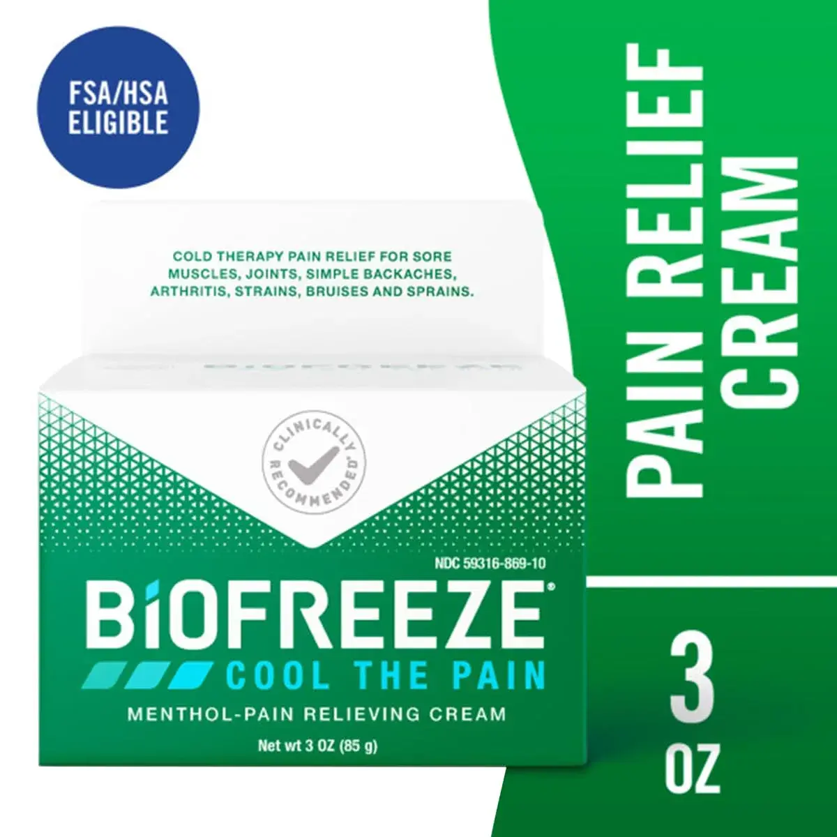 Biofreeze Pain Relief Cream 25ml (0.811 Fl Oz) | Cooling Menthol for Muscle & Joint Pain - view 2