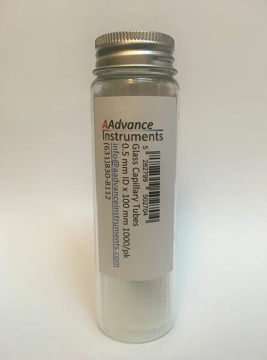 AAdvance Instruments Glass Capillary Tubes 0.5mm ID x 100mm | Precise Micro Pipettes for Lab Use - view 2