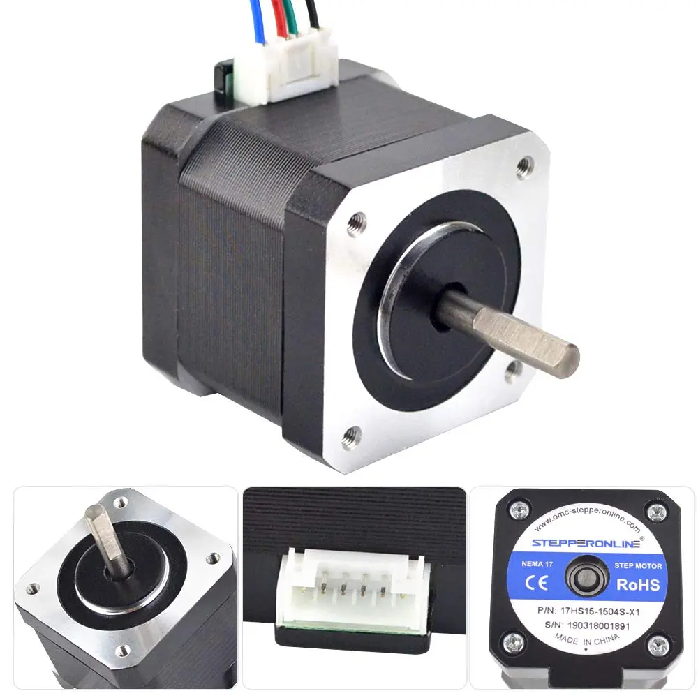 STEPPERONLINE 3PCS Nema 17 Stepper Motor 12V 45Ncm | High Torque, Low Noise, 1.8° Step Angle (42x42x39mm) - view 2