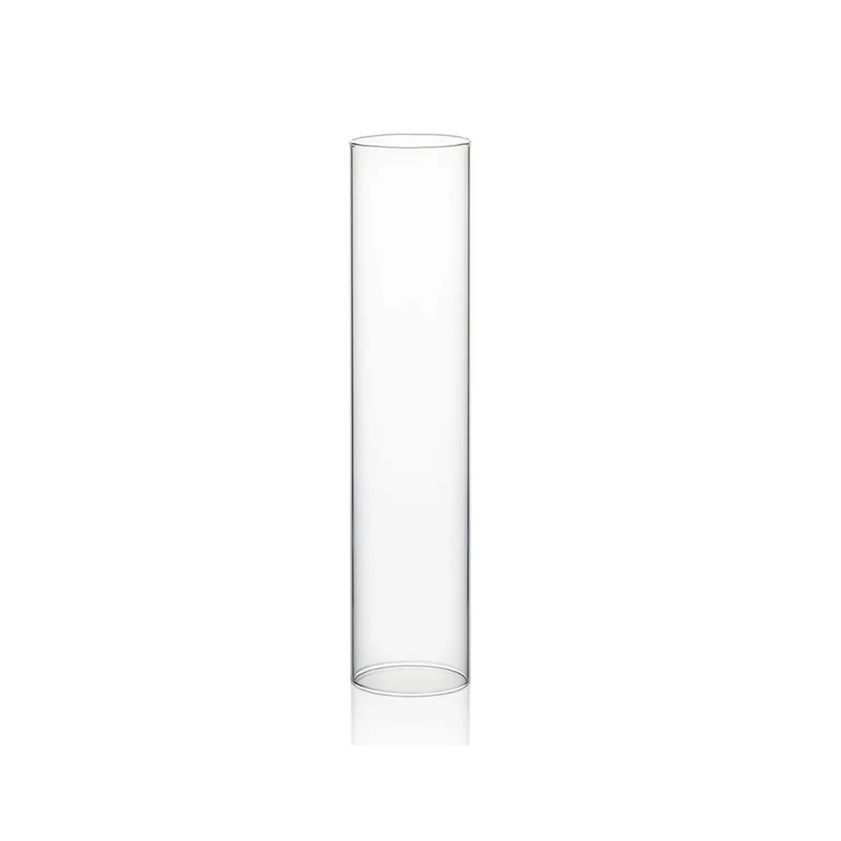 WGVI Hurricane Candle Holder Sleeve, Wide 3" x 14"H | Clear Glass Cylinder, Open Ended, Chimney Tube - main product image