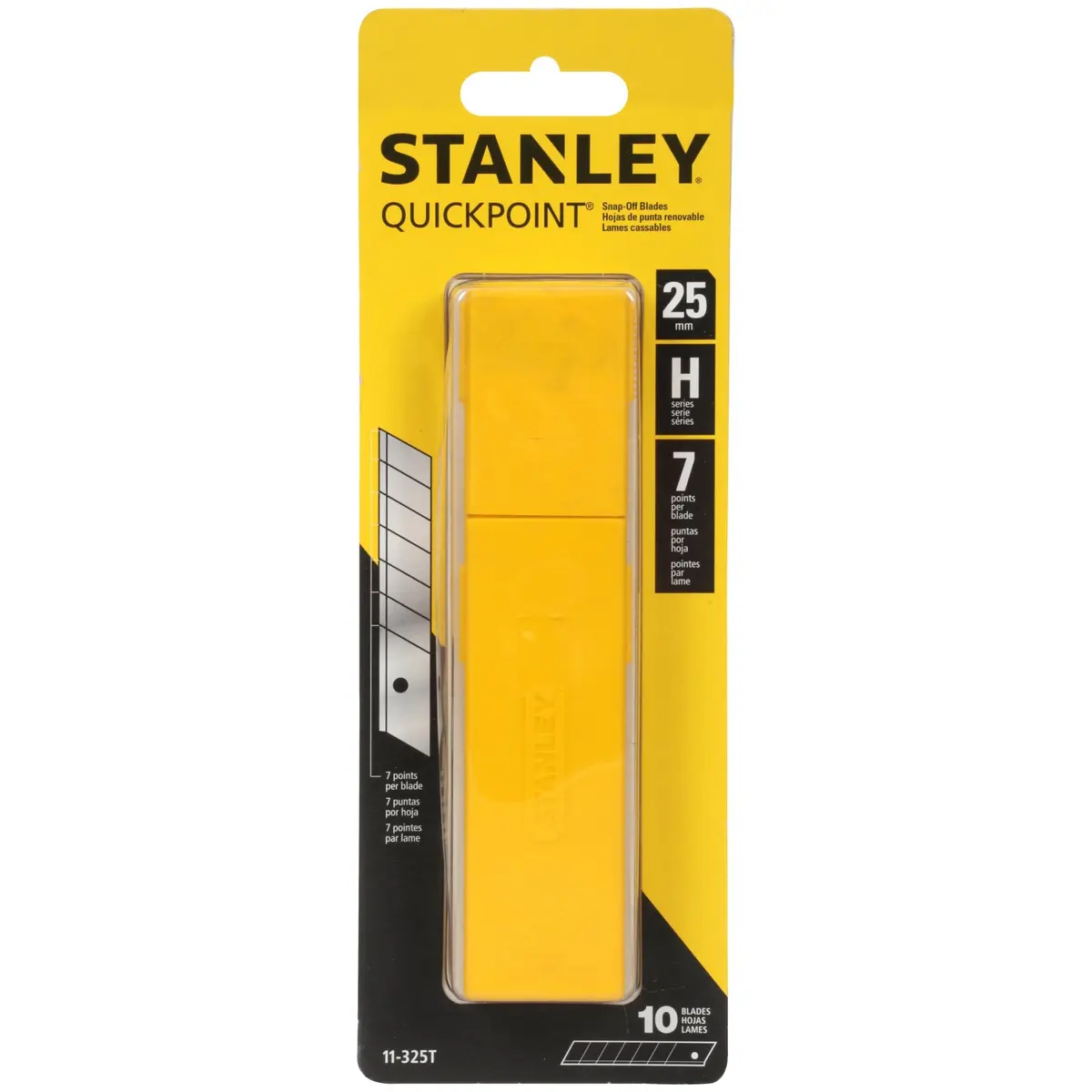 STANLEY Replacement Blade 25 mm | 4-Pack, Stainless Steel, 7-Point, Fits Most Snap-Off Knives - view 2