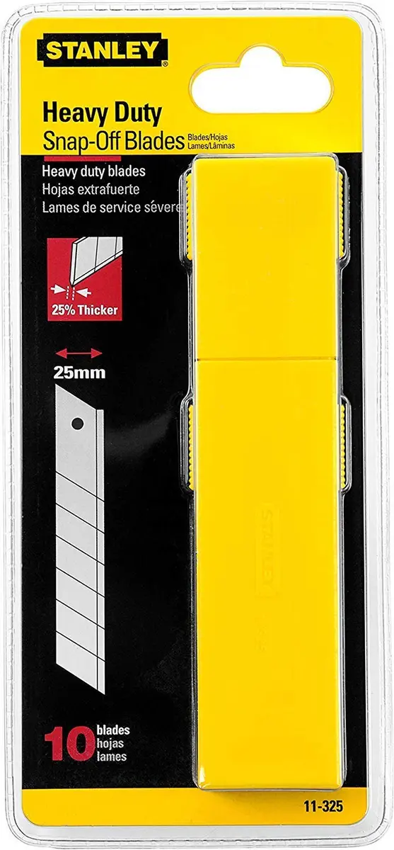 STANLEY Replacement Blade 25 mm | 4-Pack, Stainless Steel, 7-Point, Fits Most Snap-Off Knives - view 3
