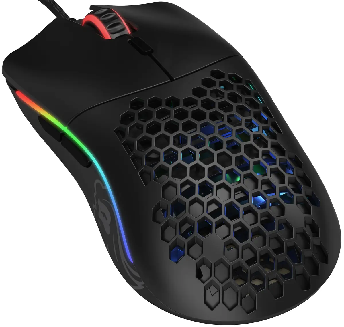 Glorious Model O Wired Gaming Mouse 67g | Superlight Honeycomb Design, RGB, Pixart 3360 Sensor, Ambidextrous - Matte Black - main product image