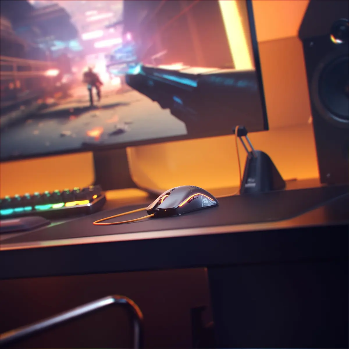 Glorious Model O Wired Gaming Mouse 67g | Superlight Honeycomb Design, RGB, Pixart 3360 Sensor, Ambidextrous - Matte Black - view 6