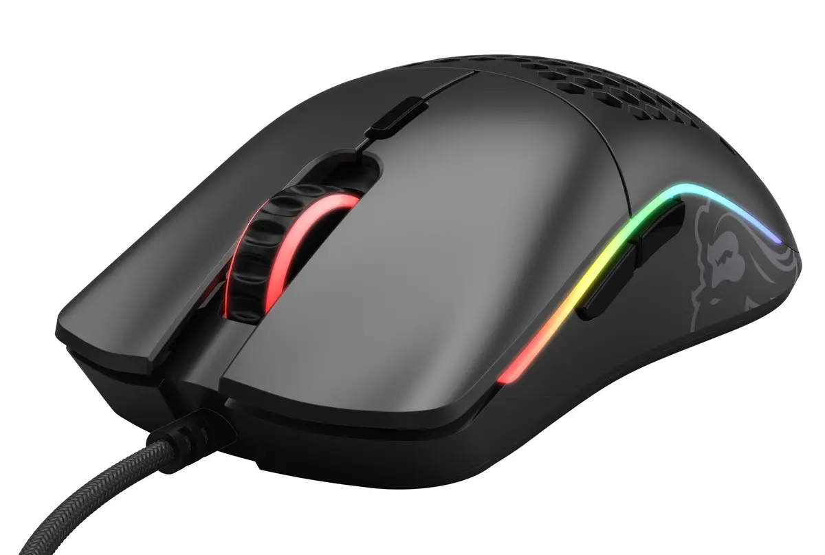 Glorious Model O Wired Gaming Mouse 67g | Superlight Honeycomb Design, RGB, Pixart 3360 Sensor, Ambidextrous - Matte Black - view 3