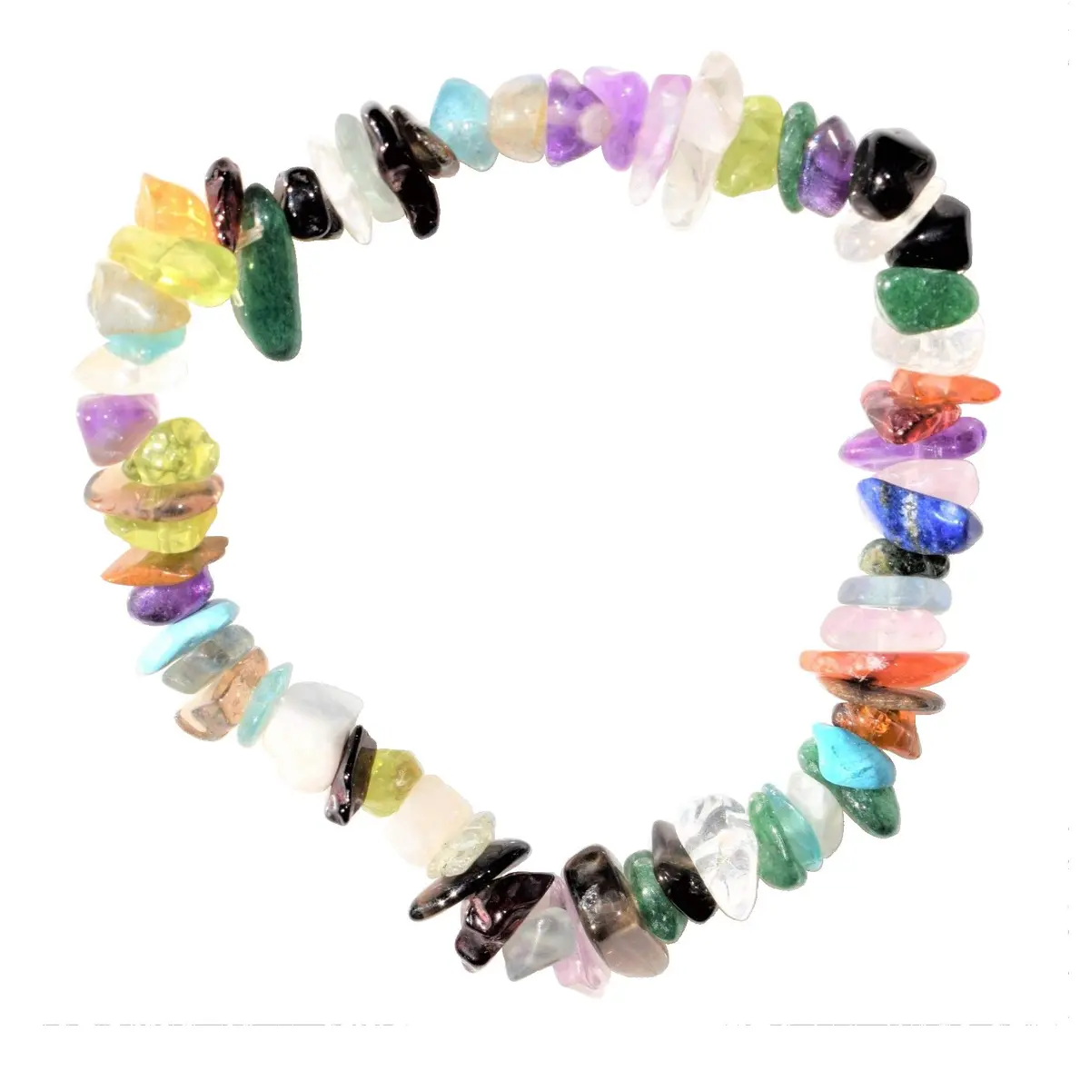 Zenergy Gems 7" Crystal Chip Stretchy Bracelet | Handcrafted Reiki Gemstone Jewelry - main product image
