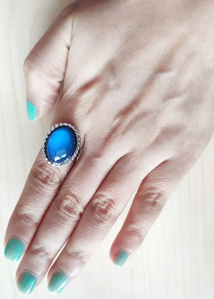 Carykon Classic Oval Mood Ring Adjustable Size | Color-Changing Magic for Lovers & Friends - view 3