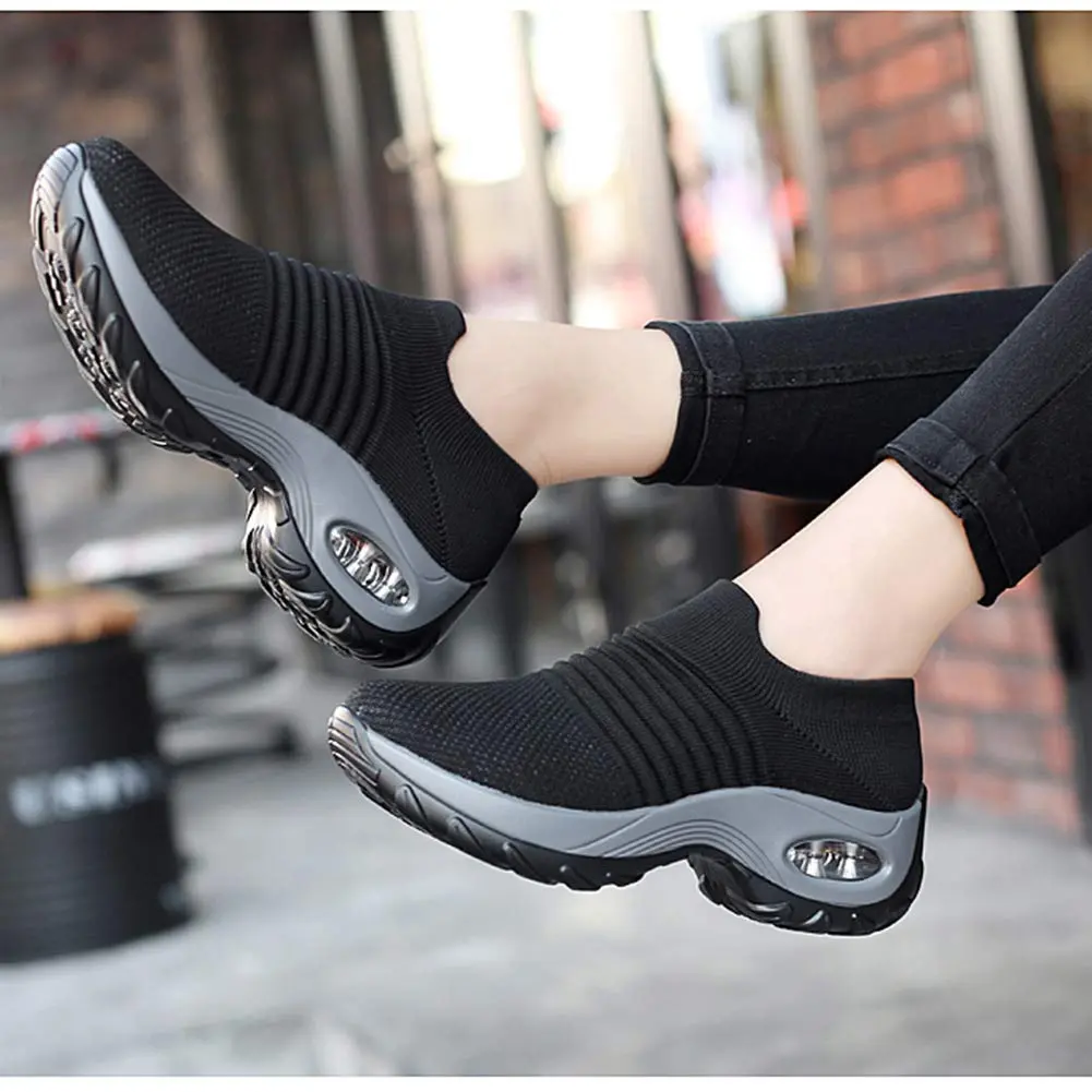 Slow Man Women's Walking Shoes Sock Sneakers Mesh Slip On Air Cushion 10 | Breathable, Lightweight & Comfortable - view 5