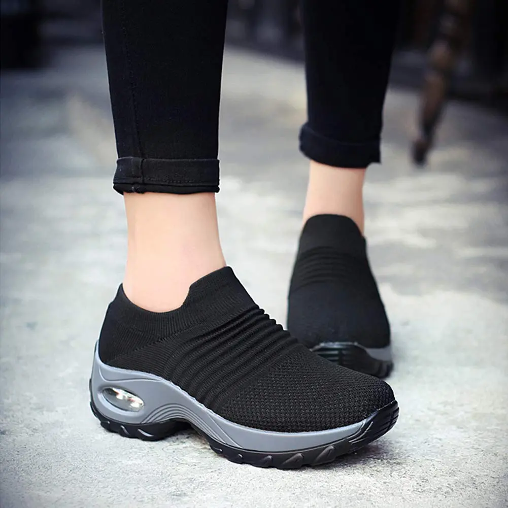 Slow Man Women's Walking Shoes Sock Sneakers Mesh Slip On Air Cushion 10 | Breathable, Lightweight & Comfortable - view 6