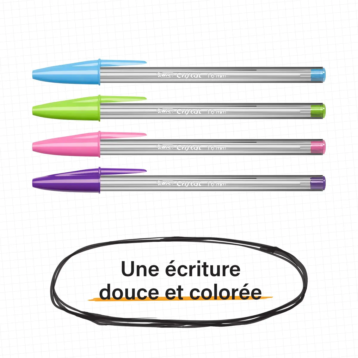 BIC Cristal Multicolour Ballpoint Pens 15 Pack | Wide 1.6mm Tip for Colourful Writing in Assorted Colours - view 6
