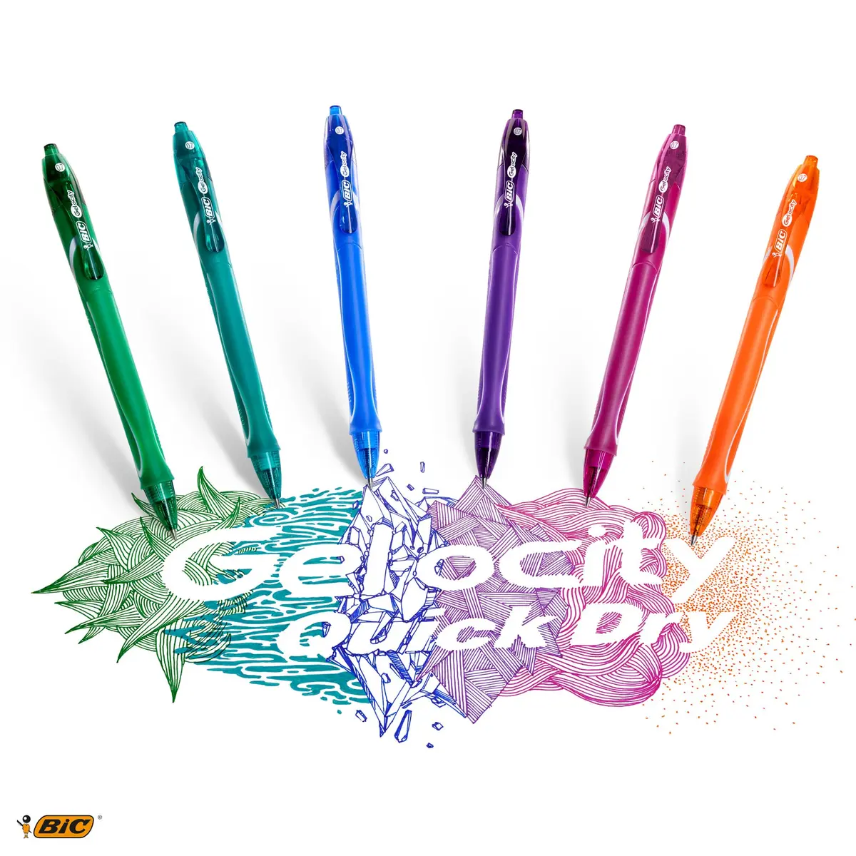 BIC Gel-ocity Quick Dry Gel Ink Pen 0.7mm | Assorted Colours for Smooth Writing - view 5