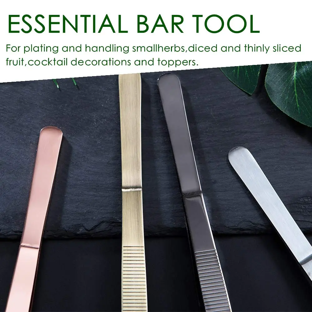 LINALL Tongs Tweezers 12 Inch Stainless Steel | Professional Garnishing Tool for Cocktails & Food - view 4