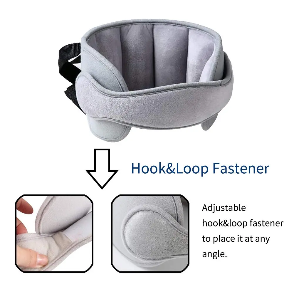 LETTON Adjustable Child Head Support Pillow for Car Seats, Toddler & Infant Headrest | 21 x 17 inches (Grey) - view 2