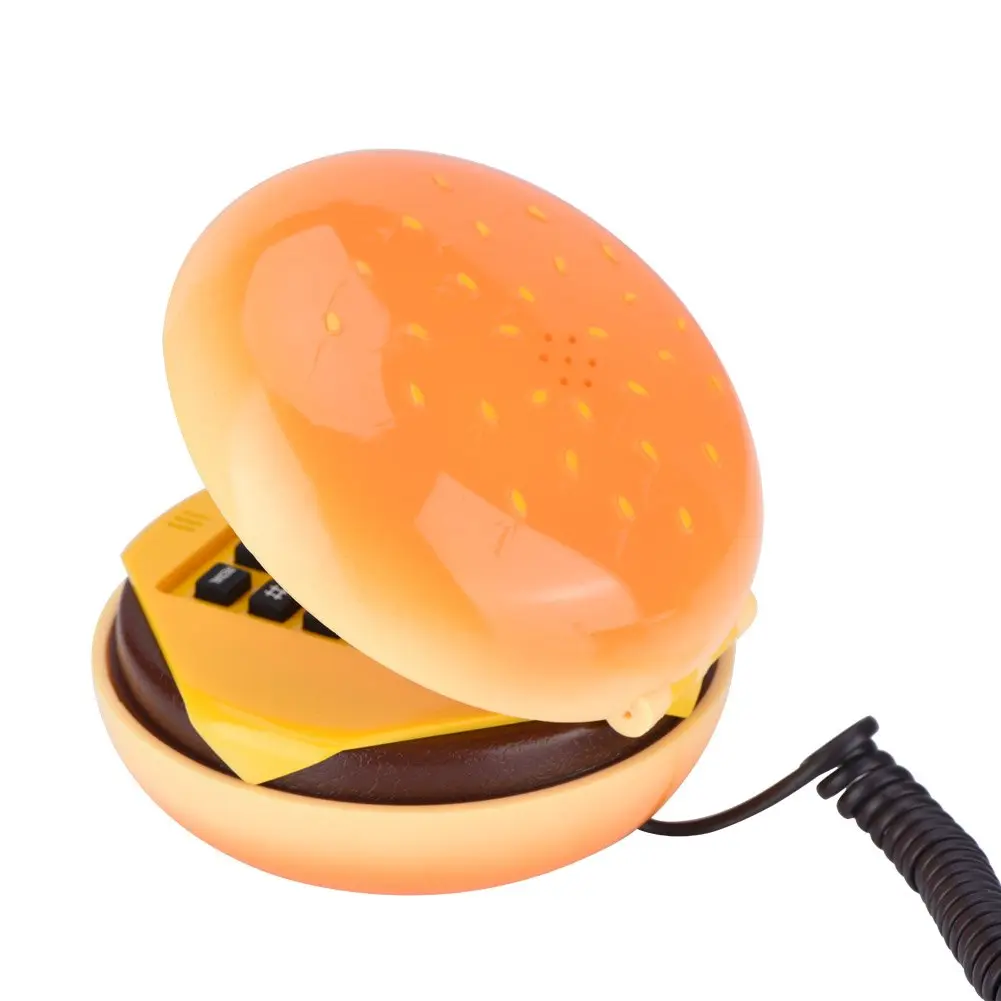 Zerone Hamburger Phone | Novelty Retro Landline with Voice Dial & Flash Function (11x11x6.5cm, 288g) - view 8