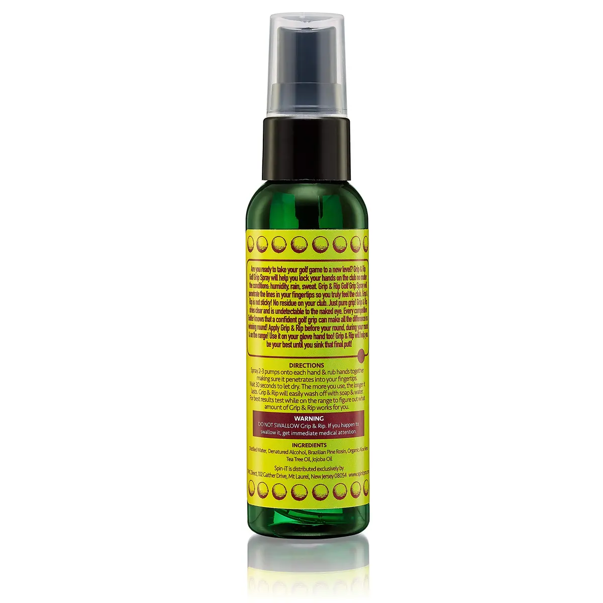 SPIN IT GRIPPING SOLUTION Grip & Rip Golf Grip Spray 2 Fl Oz (59 ml) | Combat Sweat & Rain for Firm Grip - view 2