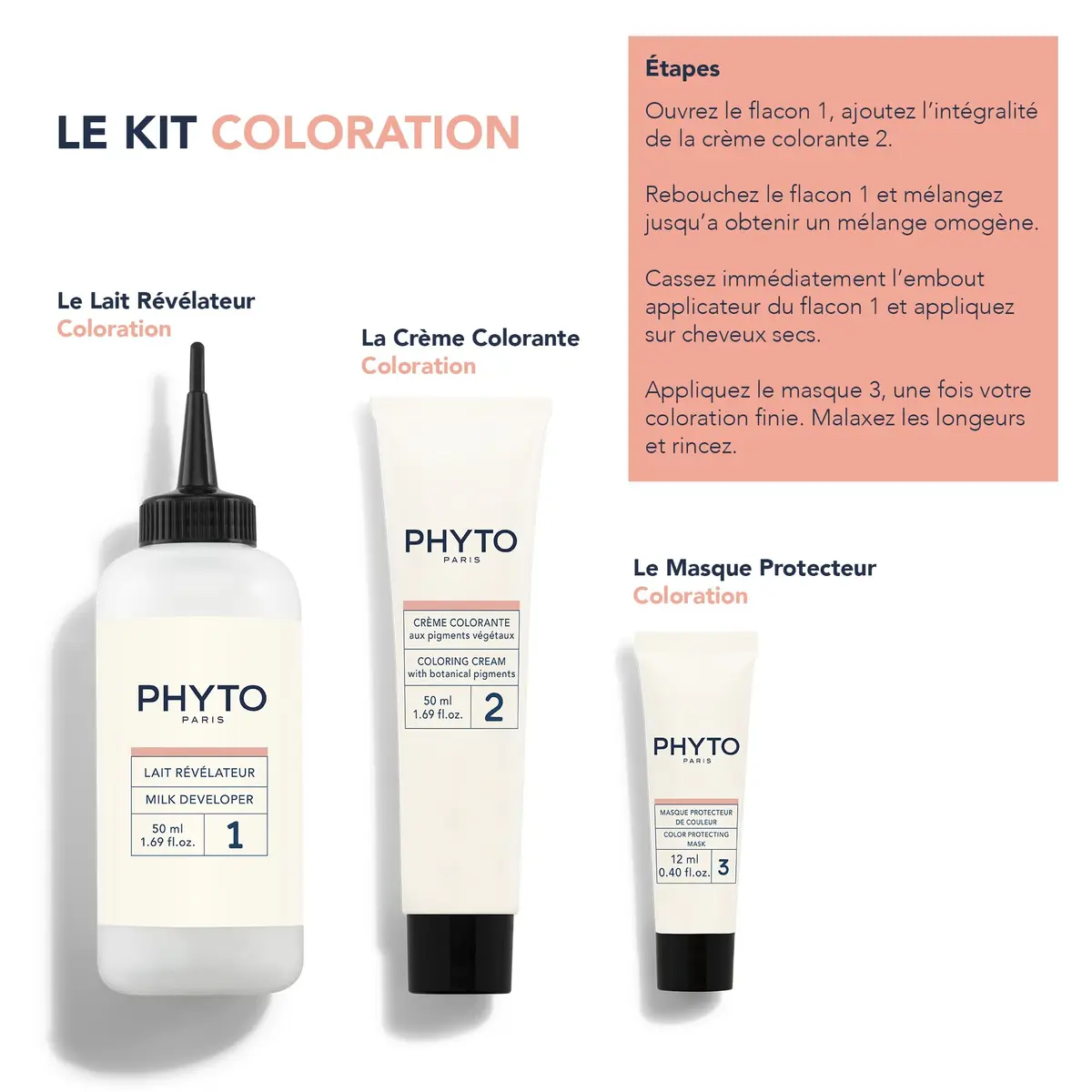 PHYTO Phytocolor Permanent Hair Color 7.3 Golden Blonde | Botanical Pigments, 100% Grey Coverage, Ammonia-Free, 0.42 oz - view 4