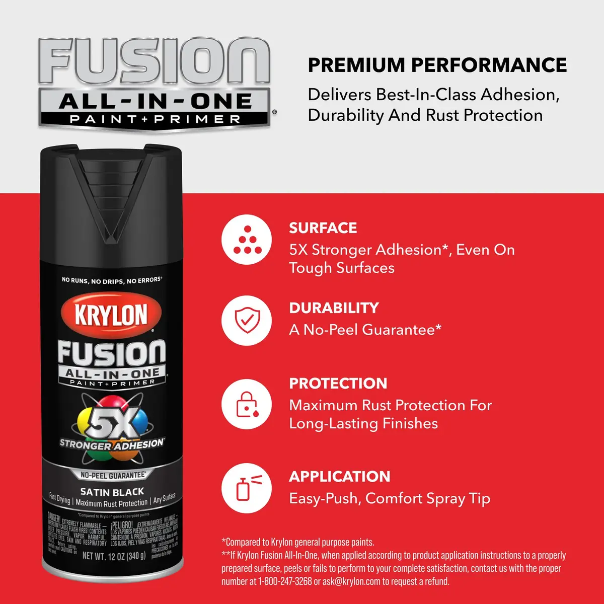 Krylon Fusion All-in-One Textured Spray Paint, 355ml (12 oz) | Bonds to Difficult Surfaces - view 7