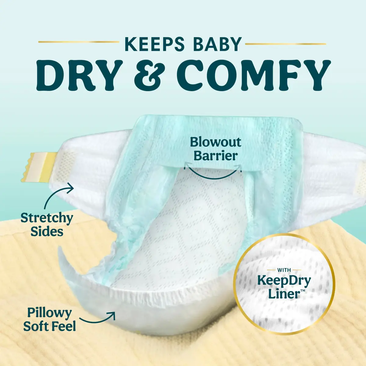 Pampers Swaddlers Diapers Size 4 (15-34 lbs / 7-13 kg), 120 Count | Hypoallergenic & Skin-Safe - view 3