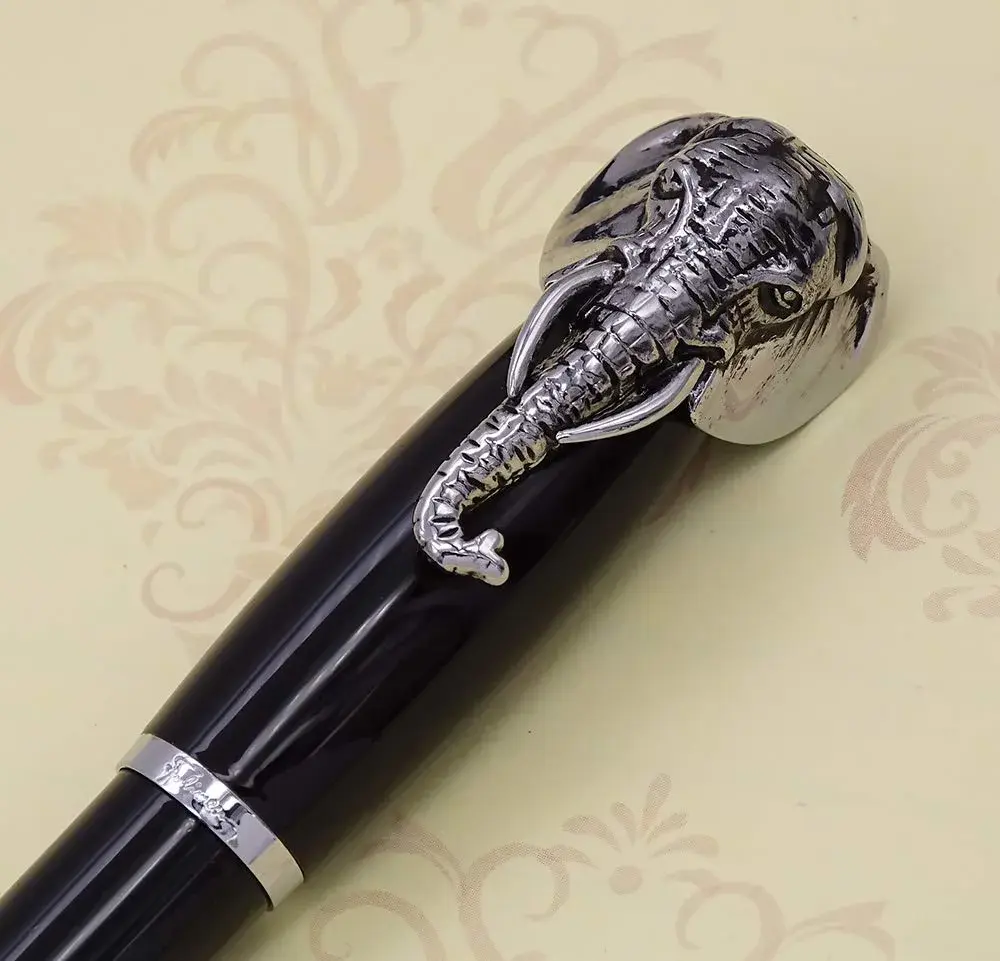 erofa Fuliwen Elephant Fountain Pen Medium Nib with Ink Converter, Black Pattern | 0.5mm - view 4