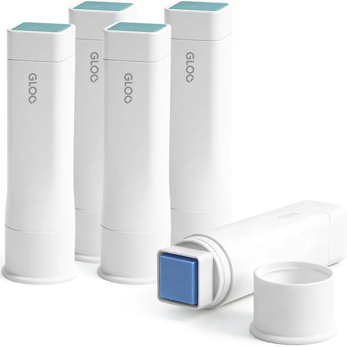 Kokuyo Gloo Square Glue Stick, Color Disappearable, Small Size, Pack of 5 (22g each) | Eco Mark Certified - main product image