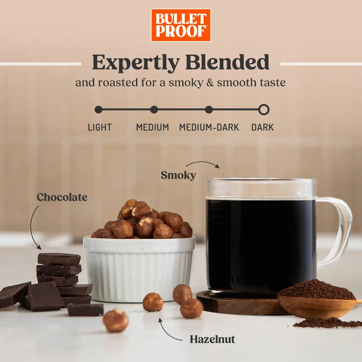 Bulletproof French Kick Dark Roast Single-Serve Pods 24 Count | Premium Coffee with Rich Smoky Flavor - view 2