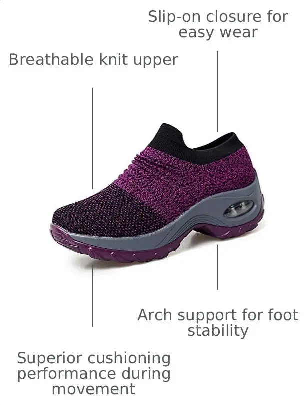 LEADER SHOW Women's Slip-On Shoes 5 | Casual Comfort with Platform Heel - view 4