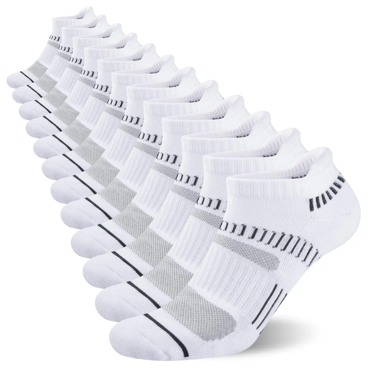 COOPLUS Mens Ankle Socks Athletic Cushioned Breathable Low Cut Tab With Arch Support - 6 Pairs - main product image