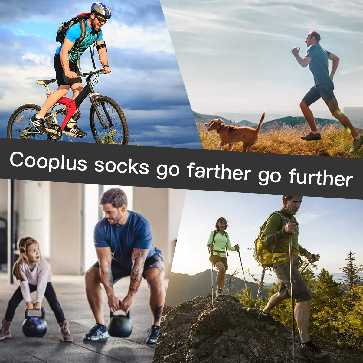 COOPLUS Mens Ankle Socks Athletic Cushioned Breathable Low Cut Tab With Arch Support - 6 Pairs - view 6