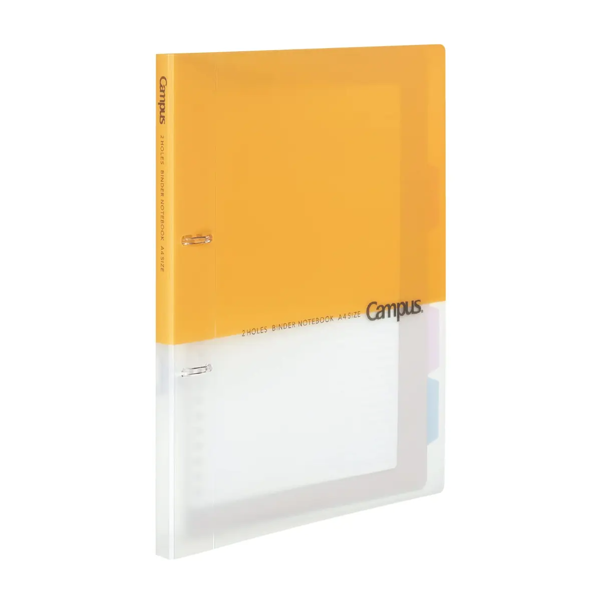 KOKUYO Campus 2-Ring Loose Leaf Binder, A4, 2 Holes, 100 Sheets, Yellow | Japan Import - main product image