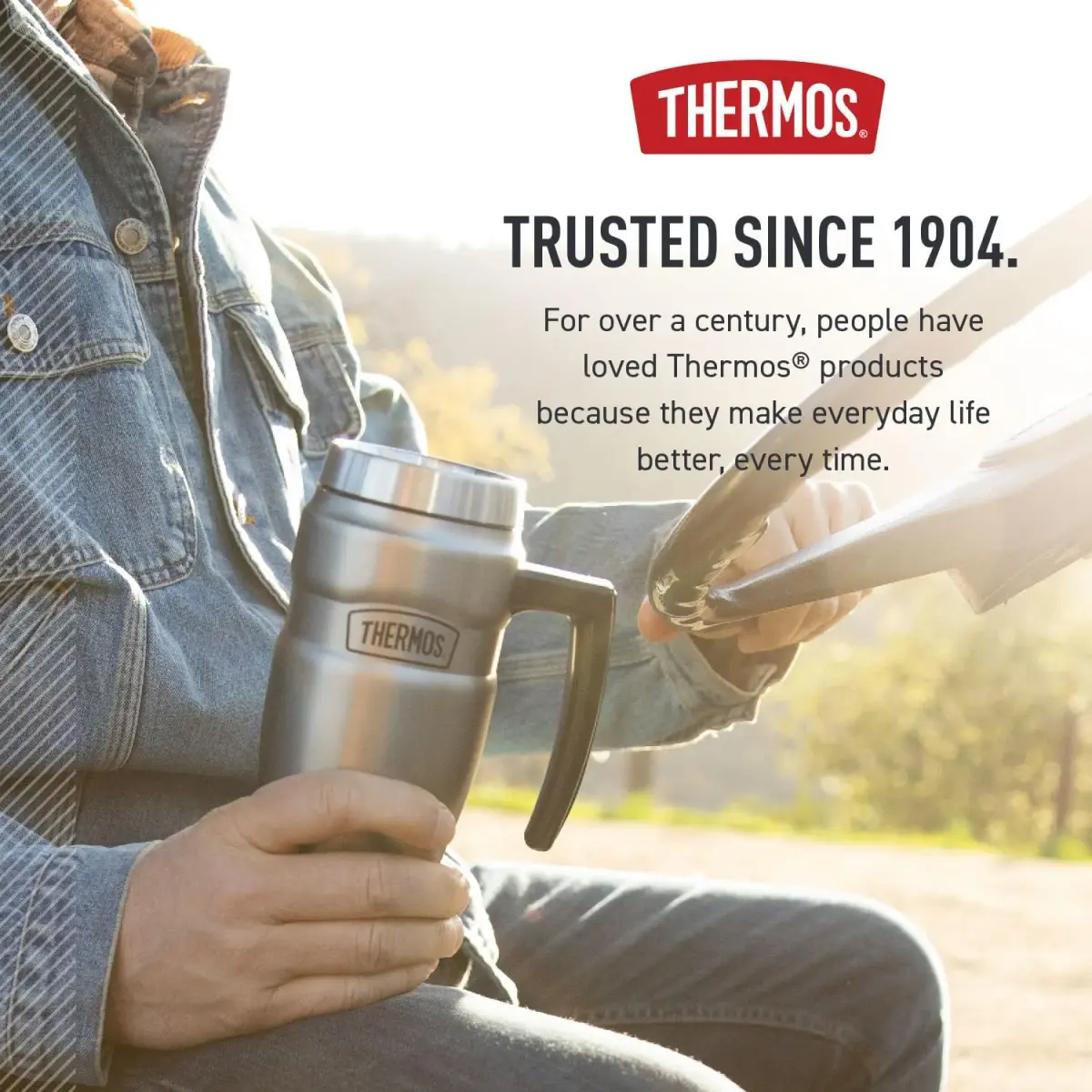 THERMOS Stainless King Travel Mug with Handle 16oz (473ml) | Leak-Proof, Dishwasher Safe - view 7