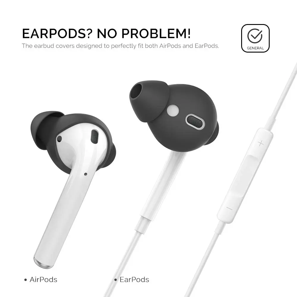 AHASTYLE AirPods Ear Tips Silicone Cover 3 Pairs Black | Noise Isolation & Comfort - view 6