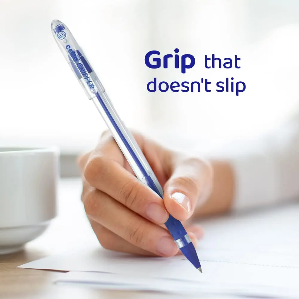 Cello Gripper Ball Pen Set Blue 25 Count (Pack of 25) | Smooth Ink Flow - view 5