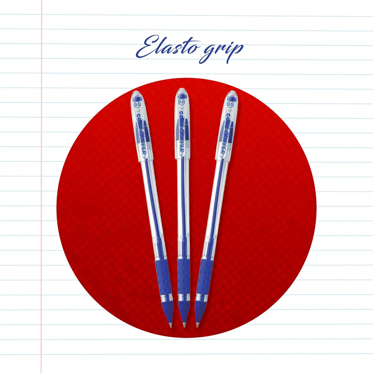Cello Gripper Ball Pen Set Blue 25 Count (Pack of 25) | Smooth Ink Flow - view 8
