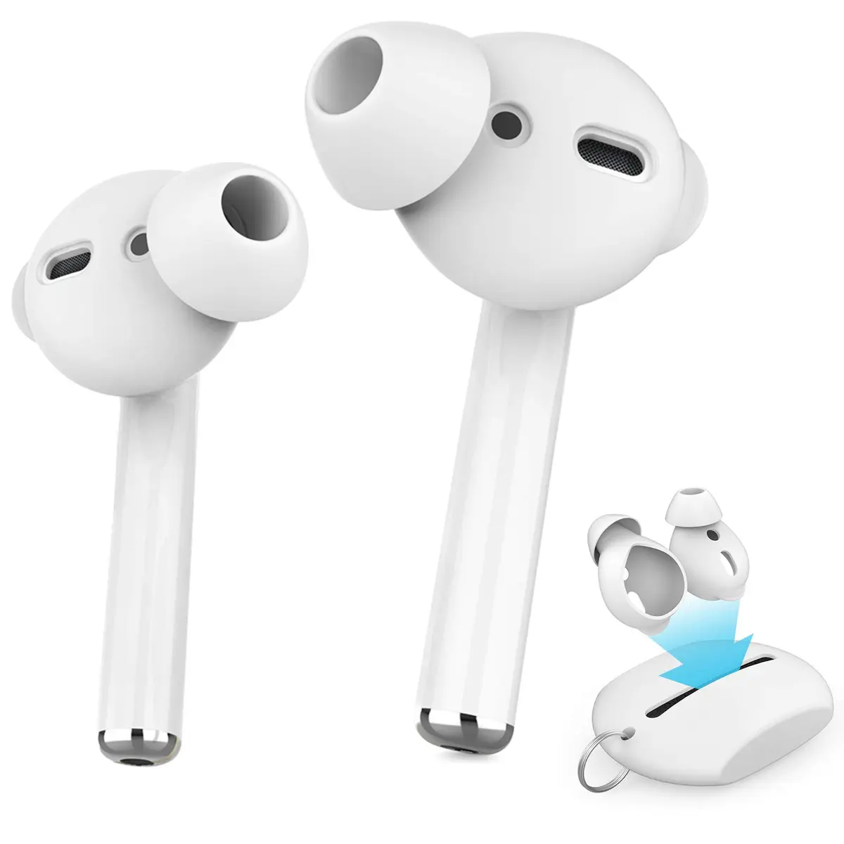 AHASTYLE 3 Pairs Small Silicone Ear Tips for AirPods & EarPods | Passive Noise Reduction - main product image