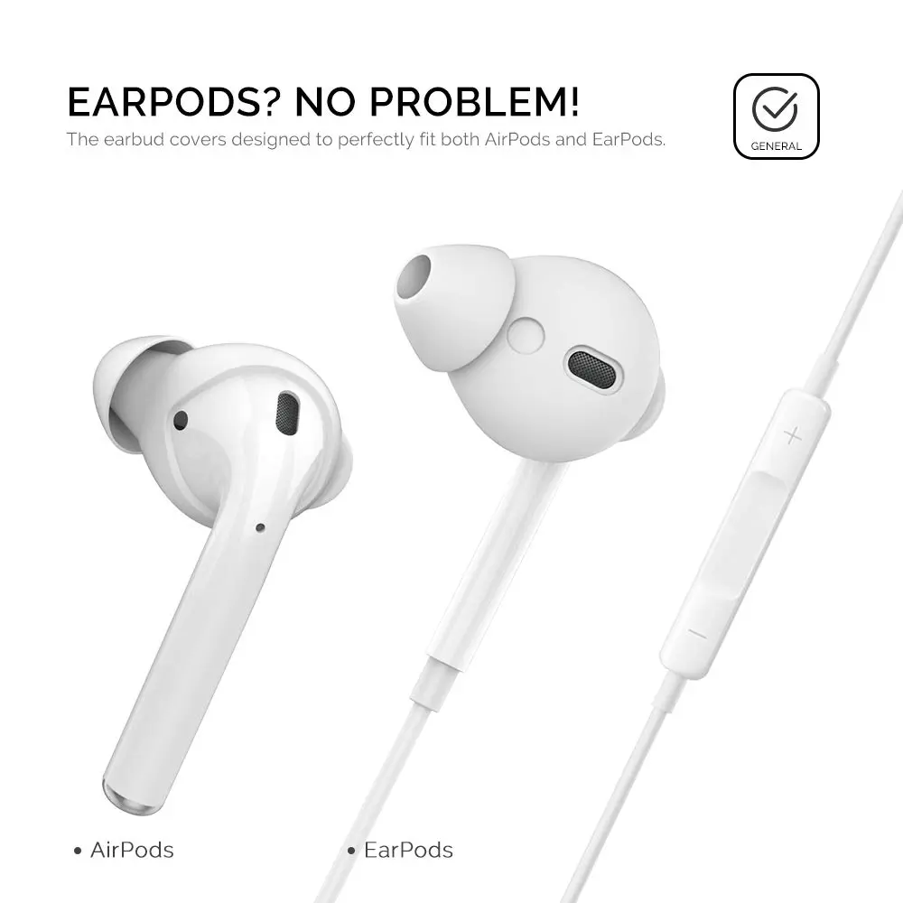 AHASTYLE 3 Pairs Small Silicone Ear Tips for AirPods & EarPods | Passive Noise Reduction - view 6