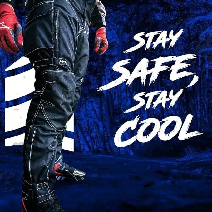 HWK Motorsports Apparel Water Resistant Motorcycle Pants | 40" Waist x 32" Inseam (101.6cm x 81.3cm) - view 8