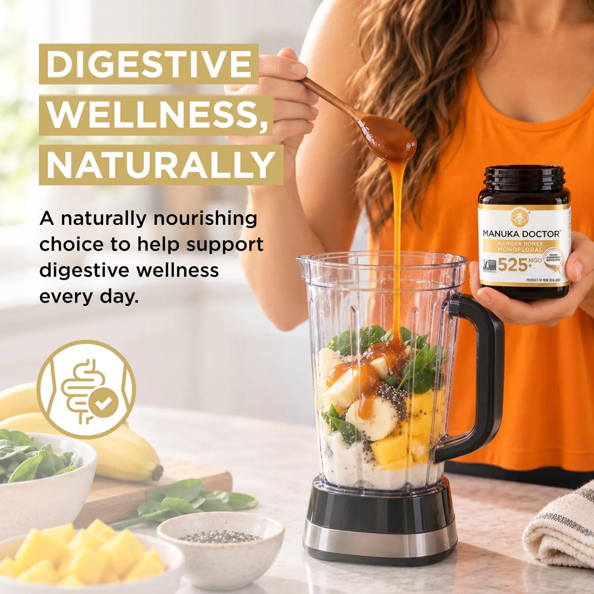 Manuka Doctor Raw Manuka Honey MGO 525+ | Natural Superfood, Traceable, 8.75 oz - view 4