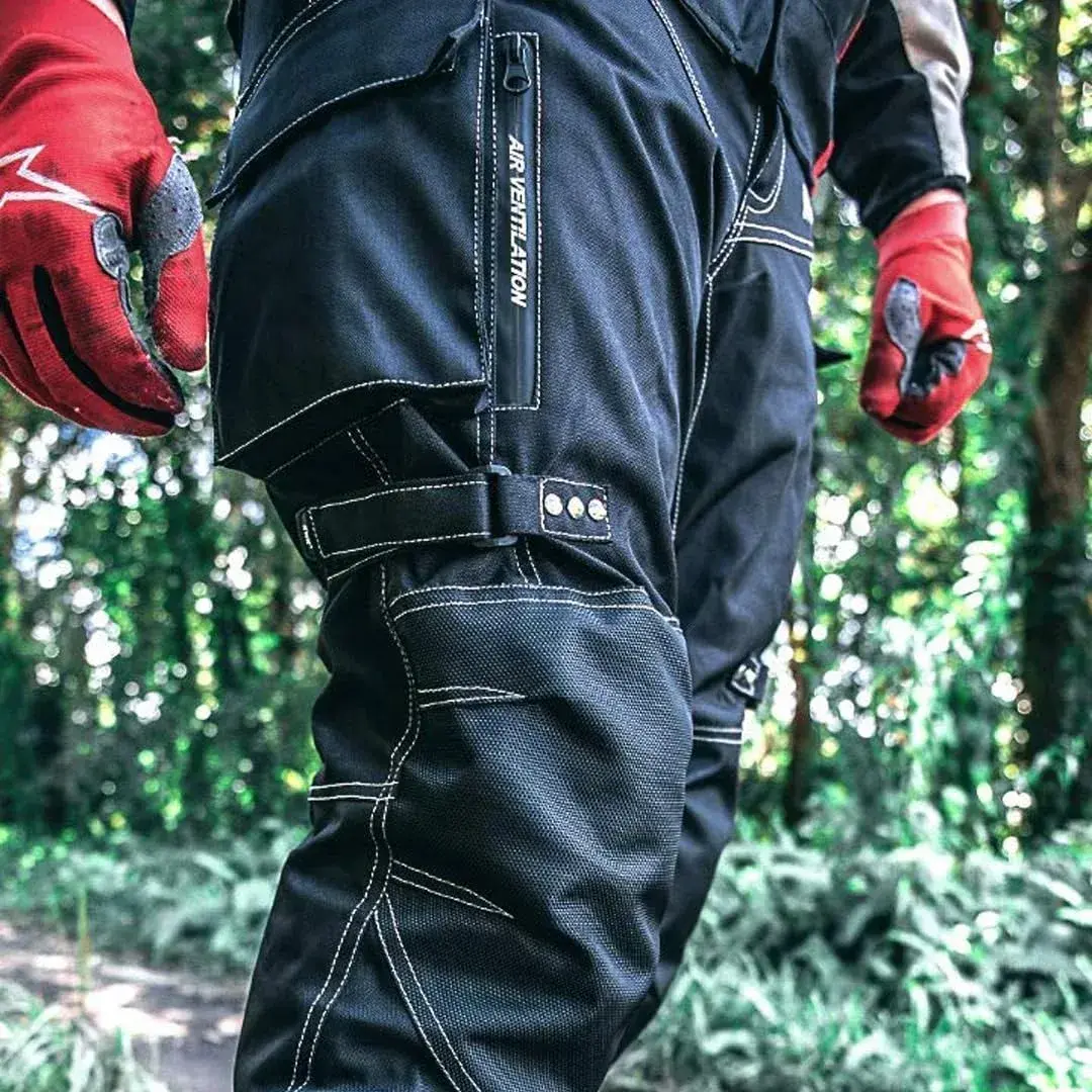 HWK Motorsports Apparel Water Resistant Motorcycle Pants | 32cm (12.6in) Waist, 30cm (11.8in) Inseam - view 2