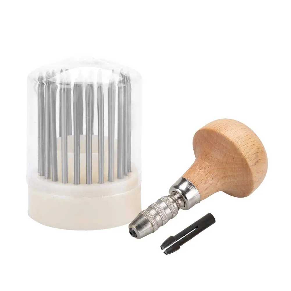 Salmue Beading Tools Set 23pcs Metal Beaders with Wooden Handle | Jewelry Setting Tools for Adults - view 8