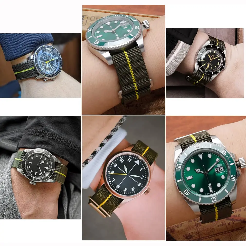 NIBD Watch Band with Elastic Nylon Strap 20/21/22mm | Military Army Style, Durable & Water-Resistant - view 3