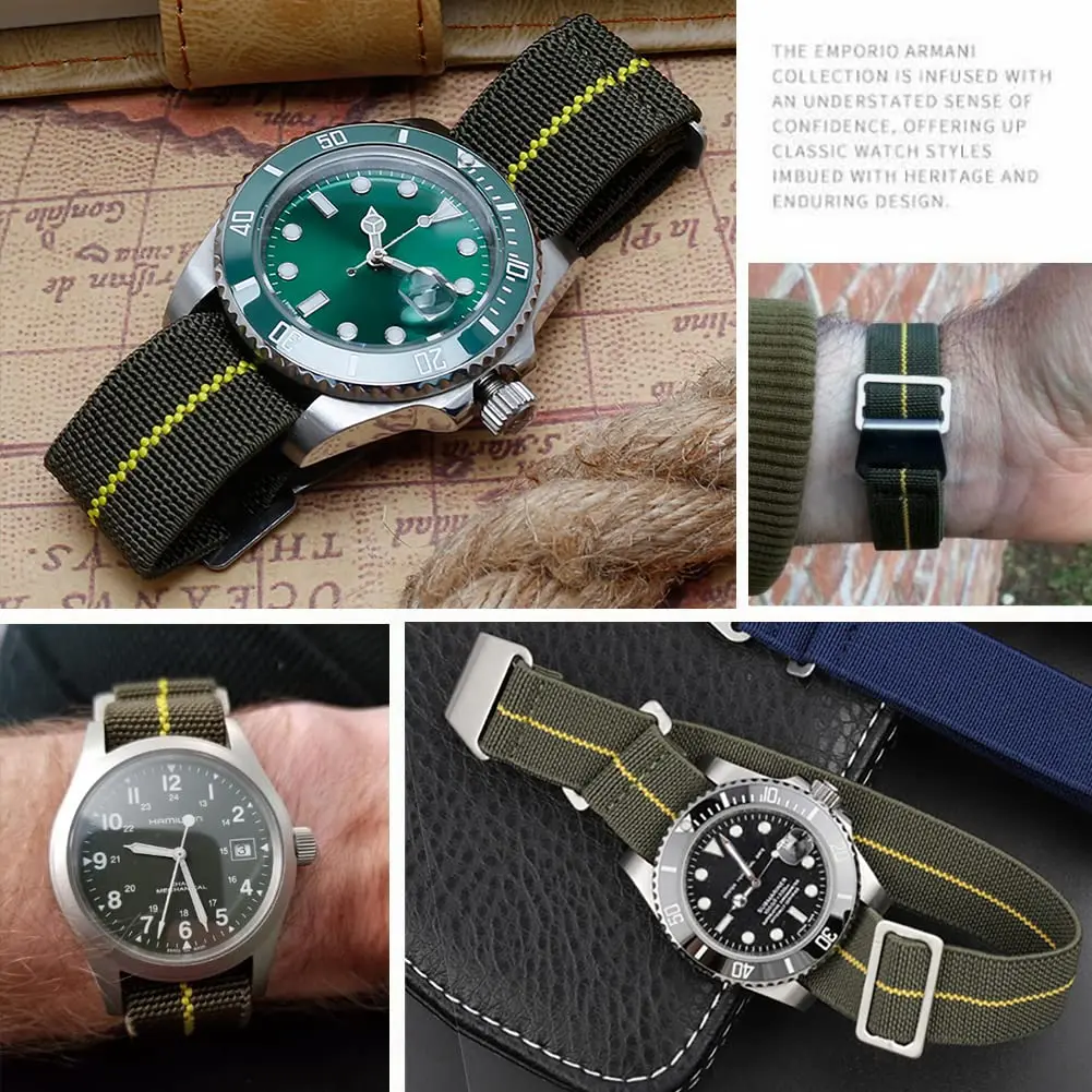 NIBD Watch Band with Elastic Nylon Strap 20/21/22mm | Military Army Style, Durable & Water-Resistant - view 4