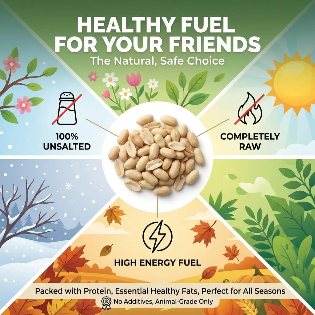 Wakefield Virginia Peanuts Animal Grade Raw Wildlife Peanuts, 10 LBS | Unsalted, Shelled & High Energy for Wildlife in India - view 7